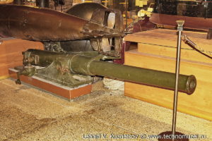 Ствол русской полевой 76,2-мм скорострельной пушки Музей Вооруженных Сил в Москве