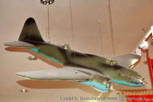 Модель дальнего бомбардировщика ДБ-3Ф (Ил-4) Музей Вооруженных Сил в Москве