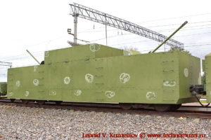 Зенитно-минометная площадка КС-80 бронепоезда на станции Чернь