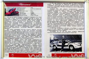Самодельный автомобиль "Панголина" в музее Московский транспорт