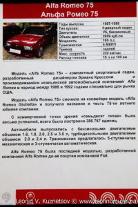 Alfa Romeo 75 в музее Московский транспорт