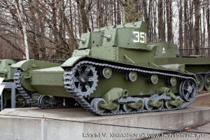 Двухбашенный танк Т-26 в Музее на Поклонной горе