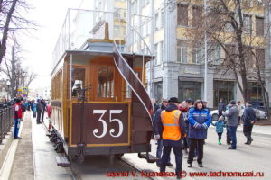 Конка на параде трамваев в Москве