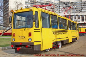 Рельсошлифовальный вагон РШМв-1 на параде трамваев в Москве