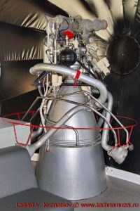 Ракетный двигатель РД-119 в павильоне Космос на ВДНХ