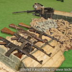 Автоматическое оружие на выставке сирийских трофеев в парке Патриот