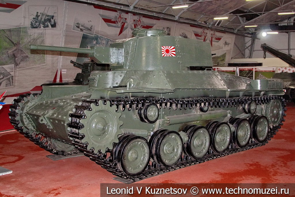 Японский средний танк Тип 2597 Шинхото Чи-Ха в музейном комплексе парка Патриот