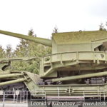 180-мм железнодорожный артиллерийский транспортёр ТМ-1-180 1934 года в музее Победы на Поклонной горе