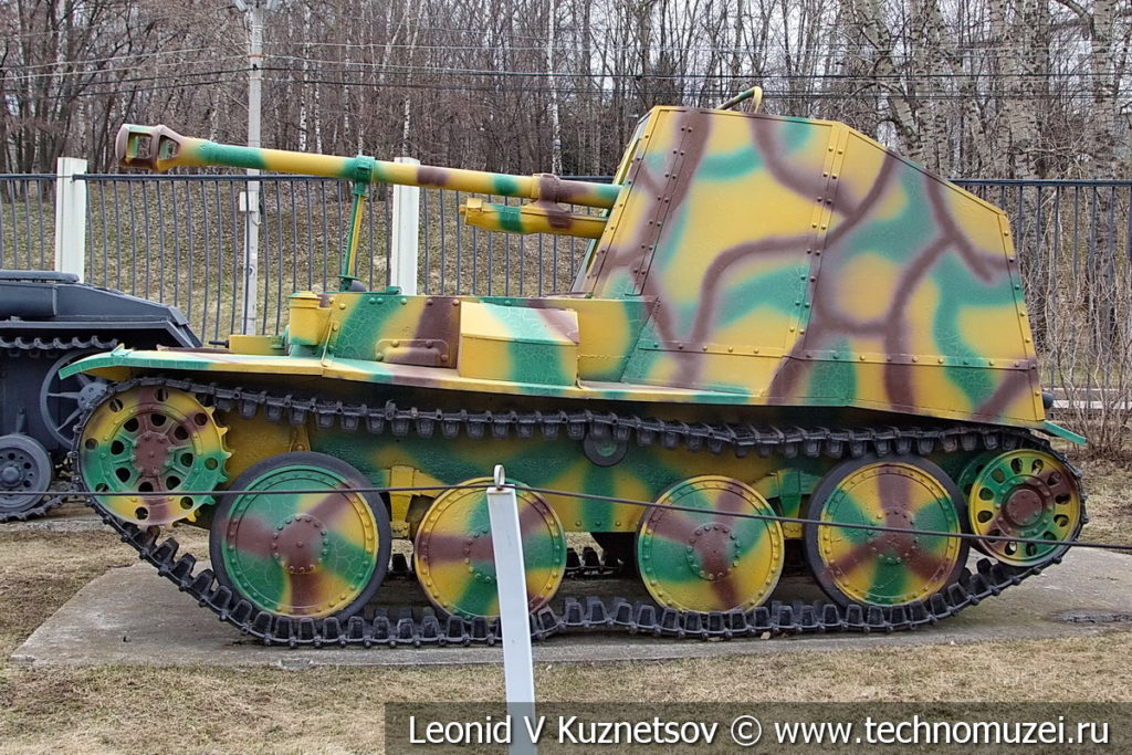 Немецкая 75-мм САУ Marder III Ausf M в музее Победы на Поклонной горе