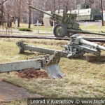 Разбитые немецкие 75-мм горные пушки Geb G 36 в музее Победы на Поклонной горе