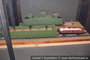 Модель бронепоезда № 73 в Музее обороны Москвы