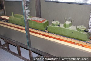 Модель бронепоезда № 73 в Музее обороны Москвы