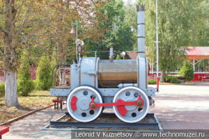 Макет паровоза Черепановых на Тульской детской железной дороге