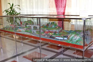 Макет Железная дорога в горах в выставочном зале Тульской детской железной дороги