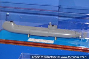 Подводная лодка Александровского (модель) в Музее Военно-морского флота в Москве