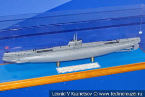 Подводная лодка Акула (модель) в Музее Военно-морского флота в Москве