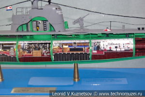 Подводная лодка М-107 типа М XII серии (модель) в Музее Военно-морского флота в Москве
