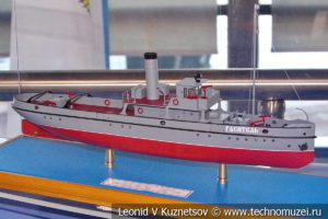 Пожарно-спасательный пароход Гаситель (модель) в Музее Военно-морского флота в Москве