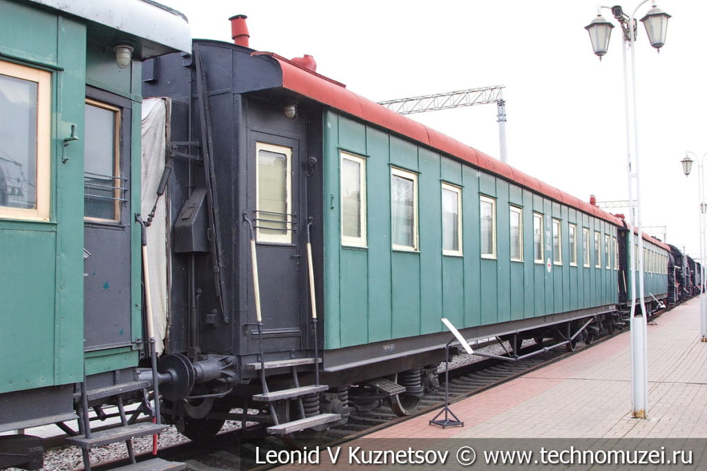 Вагон-лазарет №017-708661 санитарного поезда ВСП124 в Железнодорожном музее на Рижском вокзале