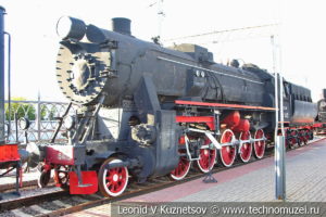 Паровоз ТЭ-5415 в Железнодорожном музее на Рижском вокзале
