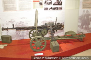 12,7-мм крупнокалиберный станковый пулемёт ДШК образца 1938 года в музее отечественной военной истории в Падиково