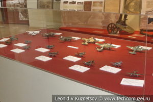 Советская авиация в моделях в музее отечественной военной истории в Падиково
