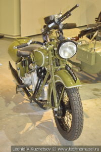 Мотоцикл ТИЗ-АМ-600 1936 года в музее отечественной военной истории в Падиково