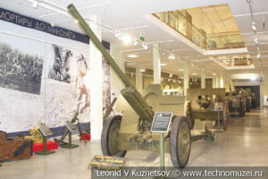 76-мм дивизионная пушка Ф-22 образца 1936 года в музее отечественной военной истории в Падиково