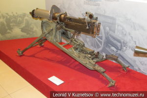 Германский 7,92-мм станковый пулемёт MG-08 в музее отечественной военной истории в Падиково