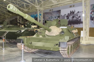 85-мм авиадесантная САУ АСУ-85 1959 года в музее отечественной военной истории в Падиково